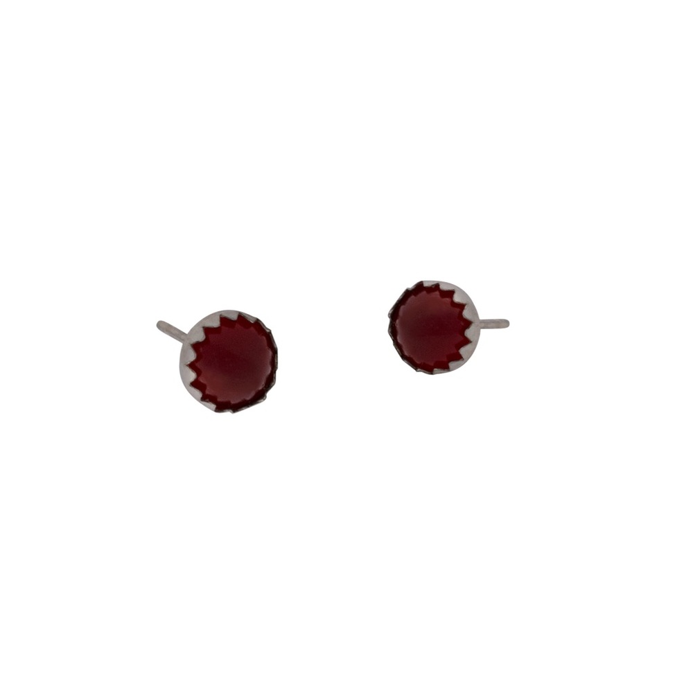 Carnelian Earrings Sterling Silver - Picture 2 of 3